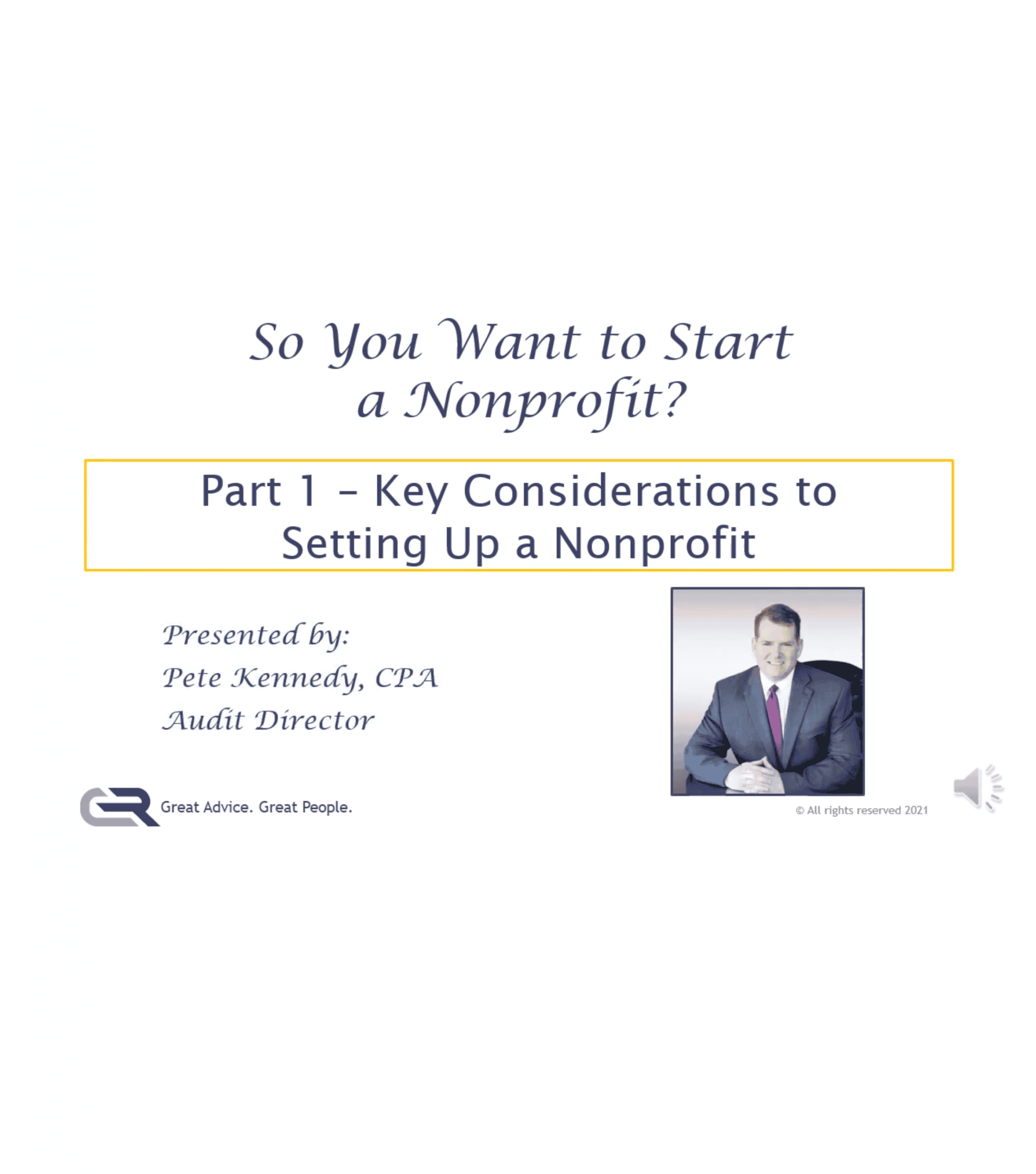 So You Want To Start a Nonprofit - Part 1